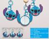 Sanrio Kappi Bala Stitch Mini Llavero Candado Goma Suave Espejo Pequeño Espejo Portátil Regalo