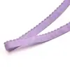 1.2cm Colorido Forma de Media Luna Borde de Terciopelo de Doble Cara Elástico Antideslizante Tela Cepillada Tirante de Sujetador Cordón Banda Elástica