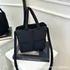 Bolsa de Algodón Rellena de Plumas Transfronteriza para Mujer, Bolsa Tote Espacio Acolchado Simple, Bolso de Mano Cuadros Suave, Bolso de Hombro, Bolso Cruzado