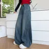 Pantalones de mezclilla súper lindos y cálidos de invierno para niñas mayores, modernos, a la moda, geniales, pantalones tipo banana, pantalones de pierna ancha, pantalones para niños