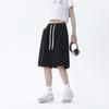 Shorts de Mezclilla Sueltos para Mujer, Verano Delgados Talla Grande Media Pierna Americano High Street Retro Rectos Pierna Ancha Hasta la Rodilla