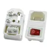 Ac-01 Producto Certificado Clase II CCC Socket Tres en Uno Tipo Tarjeta 2 Pines Todo Cobre Fusible Único con Luz Sin Cable a Tierra