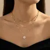 Nuevo y Moderno Collar con Colgante Multicapa de Amazon para Mujer, Versátil Set de Cadena para Clavícula, Joyería Personalizada de Lujo Ligero