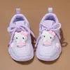 Zapatos para Niñas 2026 Otoño Nuevo Dibujos Animados Infantiles Suela Blanda Tenis de Cuero Populares Zapatos de Padre Princesa para Niñas