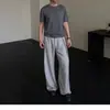 Camiseta de manga corta para hombre, marca de moda, corte holgado de verano, nuevo modelo 2026, tendencia de celebridad de internet, top de punto simple ins
