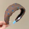 Diadema de punto estilo retro americano de ala ancha, de alta gama, adecuada para frentes amplias, a la moda, versátil para uso diario y para ir al trabajo, pinza para el pelo y accesorio para el cabello