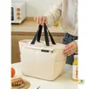 Bolsa de almuerzo aislada engrosada de alto valor, portátil para trabajadores de oficina, bolsa bento de gran capacidad, para que los estudiantes lleven sus comidas