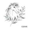 Pegatinas de Tatuaje Minimalistas Personalizadas en Blanco y Negro, Pegatinas de Tatuaje Temporales, Pegatinas de Tatuaje Impermeables de Estilo Fresco en Stock para Halloween