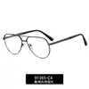 91365 Nuevos Gafas de Moda Europeas y Americanas Montura Completa Metal Hombres Negocios Montura de Gafas Anti Luz Azul Stock Listo Fábrica