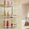 Espacio de baño estante de almacenamiento de placa de aluminio de aluminio estante de esquina con gancho bandeja de baño colgante de baño TJ-2007