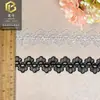 Lentejuelas Negras Bordado Encaje Poliéster Soluble en Agua Código de Barras Flor Blanca Accesorios de Boda Hecho a Mano DIY Listo para Enviar 3cm