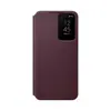 Adecuado para Samsung Galaxy S24Ultra Chip Ventana Inteligente Responder sin Abrir Funda de Cuero S23 S24+