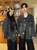 Chaqueta de Mezclilla Retro con Diseño Floral Tridimensional para Hombres y Mujeres 2025 Otoño Nueva Chaqueta Americana de Estilo Neutro Fresco y Tendencia