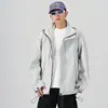 Chaquetas de Exterior para Hombres y Mujeres, Resistentes al Agua, Transpirables, Cómodas, Marca de Moda, Patchwork Elegante, Desmontable, Cortavientos, Impermeables
