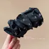 Presilha banana plissada de chifon, presilha vertical, presilha de garra de verão de alta qualidade, presilha para rabo de cavalo na nuca, presilha de cabelo elegante e delicada