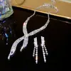 Set de Collar y Pendientes Flor de Diamante Vintage de Segunda Mano Lujo Accesible Cadena Alta para Clavícula Collar Estilo Palacio para Mujer