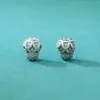 Pulsera de Loto de Plata Pura de Tres Piezas con Cuentas Budistas, Pulsera de Cabeza de Buda de Plata Pura, Accesorios de Joyería DIY Vajra Bodhi