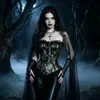 Corsé Estilo Europeo y Americano Halloween Corsé de Corte Moldeador de Cintura Adelgazante Encaje Ajustado Control de Abdomen Ballenas Corsé