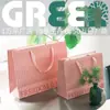Bolsa Rosa para Tienda de Ropa de Niña, Bolsa Tote Rosa, Bolsa de Papel con Logo, Bolsa de Compras de Ropa de Alta Gama, Bolsa de Papel Inglesa con Logo