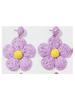 Brincos de Ráfia Tecidos à Mão Estilo Boêmio de Verão Estilo Resort de Praia Brincos de Flor Joias para Mulheres