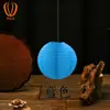 Faroles de Exterior de Color Sólido en Stock, Impermeables y a Prueba de Lluvia, Faroles Redondos de Tela de Seda Coloridos, Faroles Plegables de Tela para Áreas Escénicas