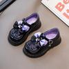 Sapatos de Menina Sapatos de Couro de Princesa Infantil Novo Estilo Primavera e Outono Mocas de Primavera para Meninas Crianças Maiores Solado Macio Estiloso