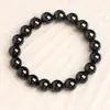 Direto da Fábrica Anéis Lisos de Ágata Negra Natural de Alta Qualidade Pulseiras para Homens e Mulheres Pulseiras da Sorte de Ágata Vermelha e Preta Joias Venda por Atacado