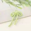 Verano Colorido Macarrón Color Aleación Pintura para Hornear Pequeño Lazo Colgante Pendientes Pulsera Llavero Accesorios