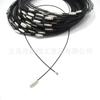 Fivela de Parafuso Colar de Arame DIY Acessórios de Joalheria Artesanal Material Pingente Preto Cordão de Fio Revestido Anel