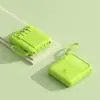 Power Bank Mini Embutido com Cabo Atacado 20000mAh Pequeno Portátil Fonte de Alimentação Móvel Presentes Corporativos Imprimir LOGOTIPO