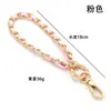 Lanyard para teléfono móvil caliente transfronterizo, cadena de muñeca para teléfono móvil, cadena corta de metal y cuero para funda de teléfono móvil, los fabricantes pueden personalizar