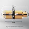 Adecuado para modificación de tubo de escape de motocicleta SC dorado 89 cañón silenciador trasero de acero inoxidable 51mm universal
