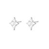 Aretes Pequeños de Plata S925 con Forma de Cruz y Estrella Japoneses y Coreanos para Mujer, Aretes Simples y Compactos Estilo Ins, Nuevo Modelo 2026 Accesorios para Orejas