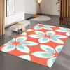 Tapete Minimalista Moderno para Sala de Estar, Tapete de Veludo Cristal para Mesa de Centro, Tapete de Luxo Leve de Alta Qualidade com Padrão de Folhas para Quarto ao Lado da Cama