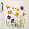 Brup Fresh Flor Silvestre Pegatina para Inodoro Impermeable Estilo Pastoral Pegatina Decorativa de Pared Br5049C