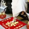 Alfombra de entrada y salida para el coche de la novia, felicidad en cada paso, entrada auspiciosa, alfombra para coche de bodas con el carácter "feliz", colección completa de artículos para bodas