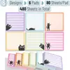 Anotações adesivas temáticas de gato criativas transfronteiriças para escritório e estudo, destacáveis e reutilizáveis, personalizáveis com logotipo