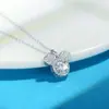 Colar de Prata 925 Esterlina com Moissanita Feminino Alto Padrão pt950 Platina Seiko Diamante Pingente Mickey Corrente de Clavícula Versátil