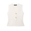 Europeu e Americano Transfronteiriço Feminino AliExpress Explosões Moda Casual Temperamento V-neck Colete Colete Saia terno