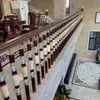 Aleación de Aluminio Jade Cristalino Columna de Escalera Venta al por Mayor Villa Habitación Autoconstruida Plataforma Valla Guardia del Hogar Barandilla Pasamanos Fabricante