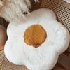 Alfombrilla para Silla Margarita Cojín de Felpa Imitación Conejo Cojín de Espuma Viscoelástica Cojín de Silla Flor Cojín Gordo Huevo Escalfado ins