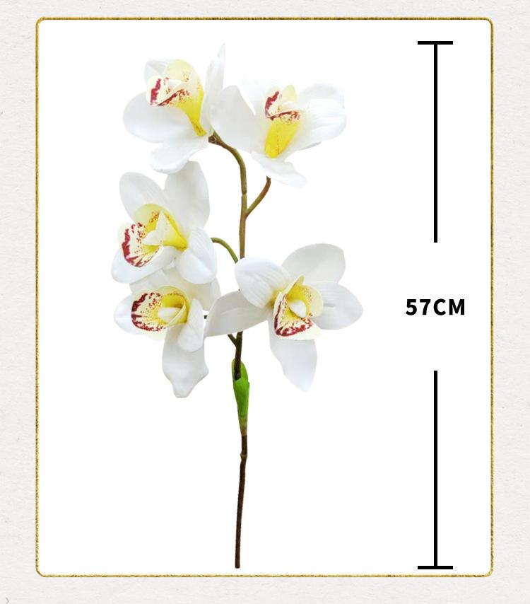 3D5头蕙兰,仿真花束,假花,家居装饰兰花,兰花