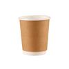 Vaso de café desechable de doble capa, vaso de papel personalizado al por mayor, aislamiento térmico, antiquemaduras, vaso hueco, papel Kraft engrosado, vaso para bebida caliente