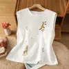Verano 2026 Nuevo Estilo Bordado Artístico Retro Estampado de Moda Sin Mangas Nuevo Estilo Chino Chaleco Casual para Mujer