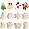40 adornos navideños de madera sin terminar, diseño de Papá Noel, alce y muñeco de nieve, colgantes, regalos de Navidad.