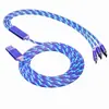 Cable de datos cargador luminoso de carga rápida, luz de streamer colorida para coche, luz de caballo corriendo, para Huawei Apple Android tipo-c