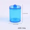 Caixa Plástica Transparente Redonda para Armazenamento de Cotonetes Bolas de Algodão Removedor de Maquiagem Caixa de Algodão Armazenamento de Cosméticos para Penteadeira Pote de Armazenamento Preço Especial