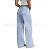 Pantalones Vaqueros Anchos Rectos Casuales Sueltos Nuevos para Primavera y Otoño de Mujer, Comercio Exterior Transfronterizo de Amazon Europeo y Americano 2026