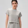 Nueva Colección Primavera y Verano Ropa Deportiva Transpirable para Fitness Yoga Tops de Manga Corta para Mujer Tops de Entrenamiento para Yoga Running Camisetas Moldeadoras