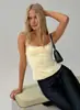 Camisole de Renda Patchwork Puro Desejo Estilo Francês Mais Vendido Transfronteiriço para Mulheres, Versátil para Usar por Baixo ou por Cima, Top Curto Picante para Meninas